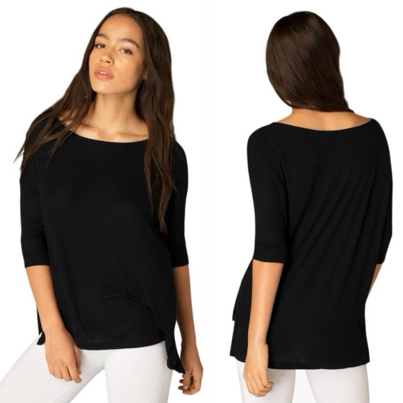 Beyond Yoga On And Off Boxy Black Tunic Top - Picture 1 of 14